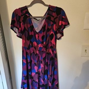 Size O Torrid magenta,  blue, sundress